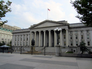 Front of the U.S. Treasury Building