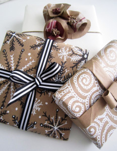 Brown bag wrapping paper.