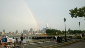 Rainbow next to the Freedom Tower