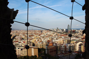View of Barcelona from Sagrada Familia Tower