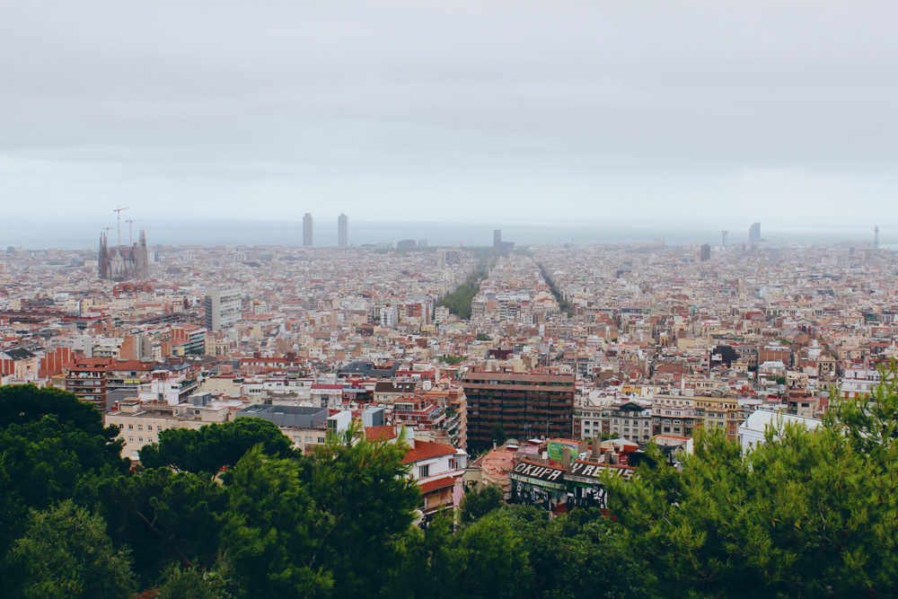 A view of Barcelona, Spain from Park Güell