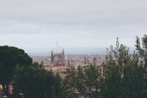 A view of Sagrada Familia from Park Güell
